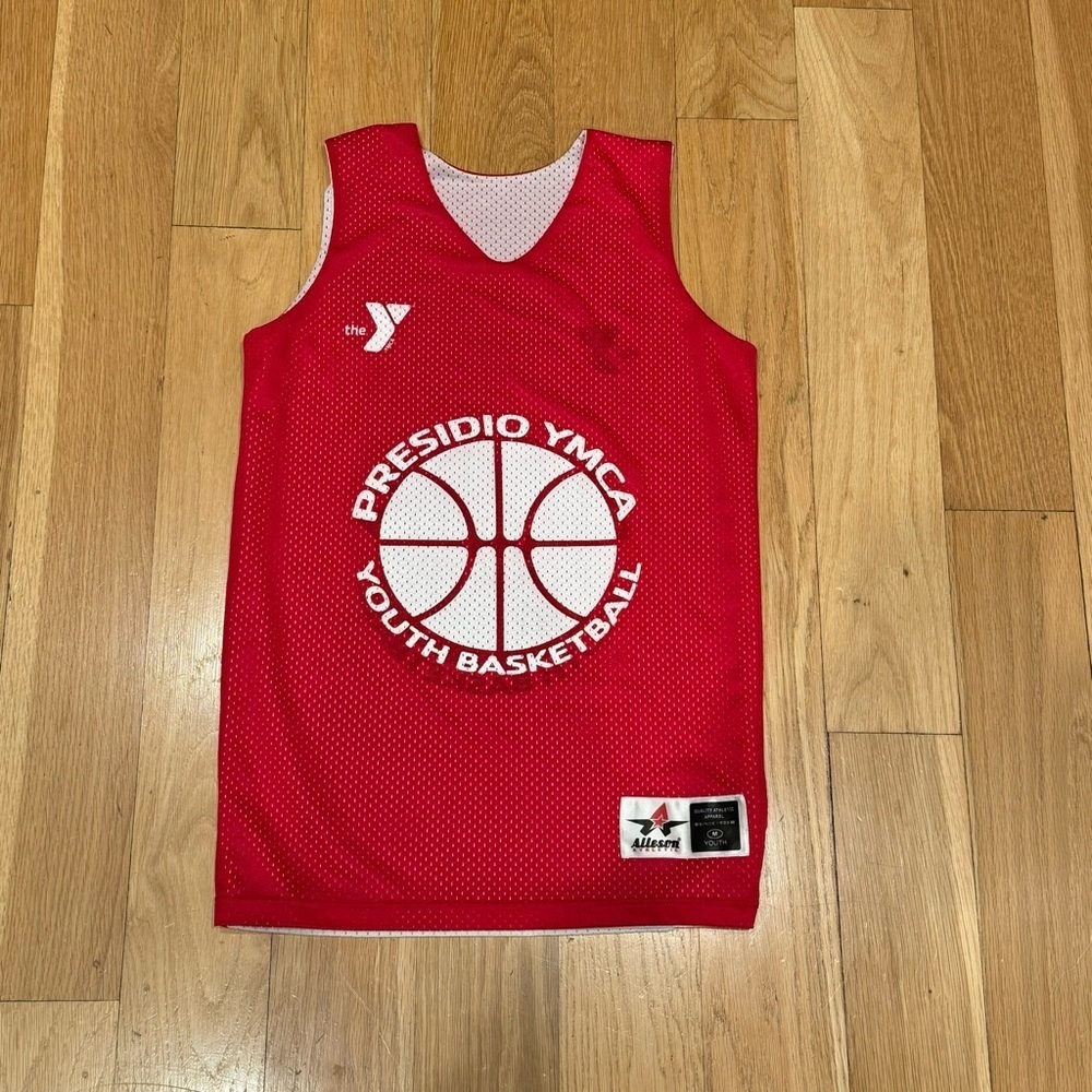 YMCA Alleson Athletic Reversible Red and White Pinnie